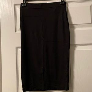 FOREVER 21 Ribbed Black Pencil Skirt